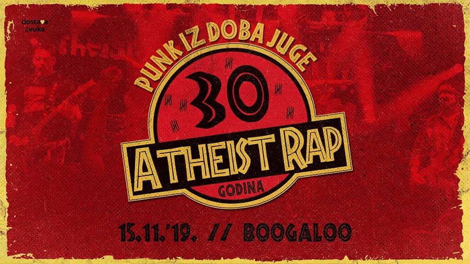 Atheist Rap u zagrebačkom Boogaloo slavi trideset godina postojanja